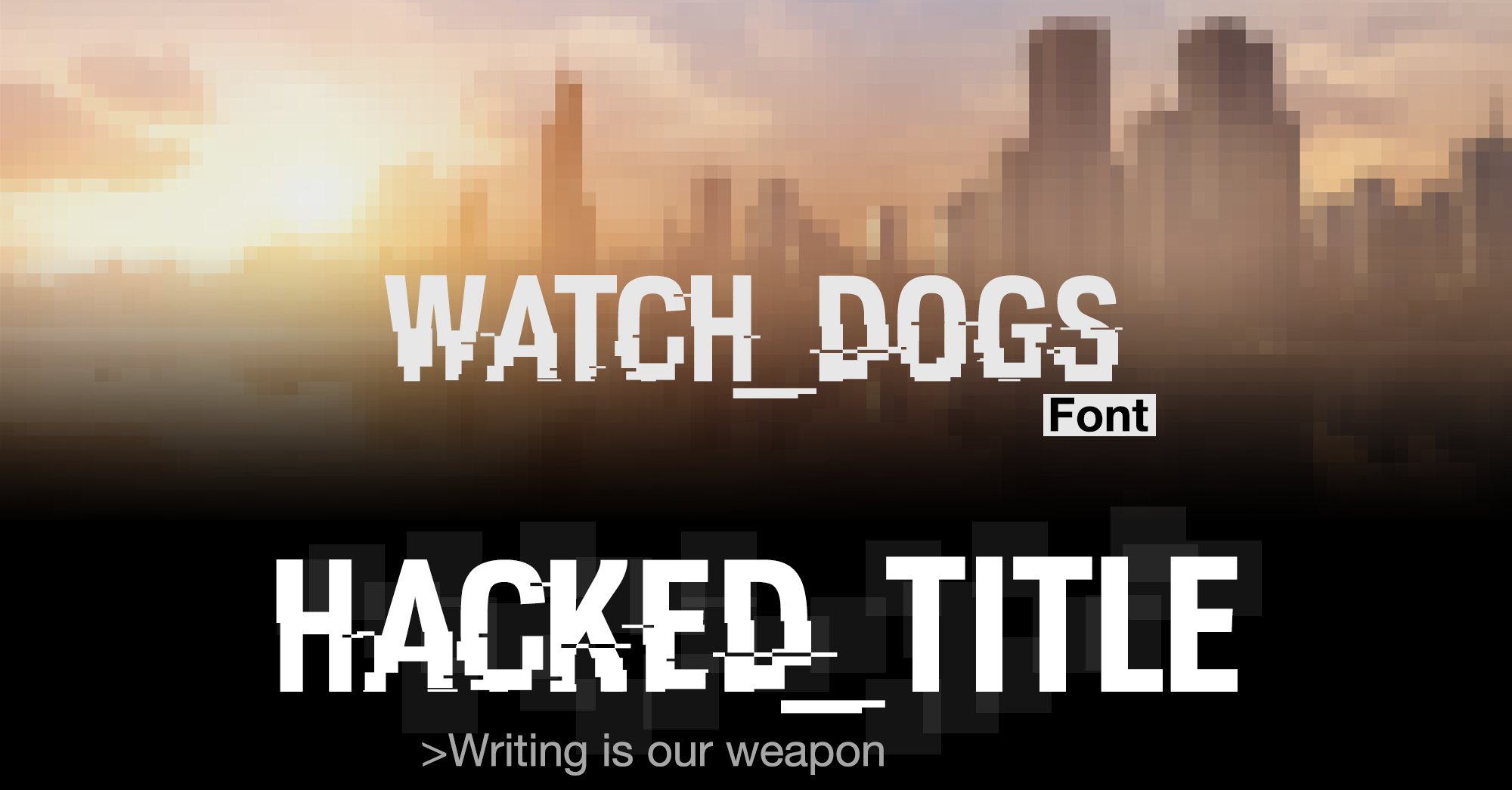 watch dogs font download